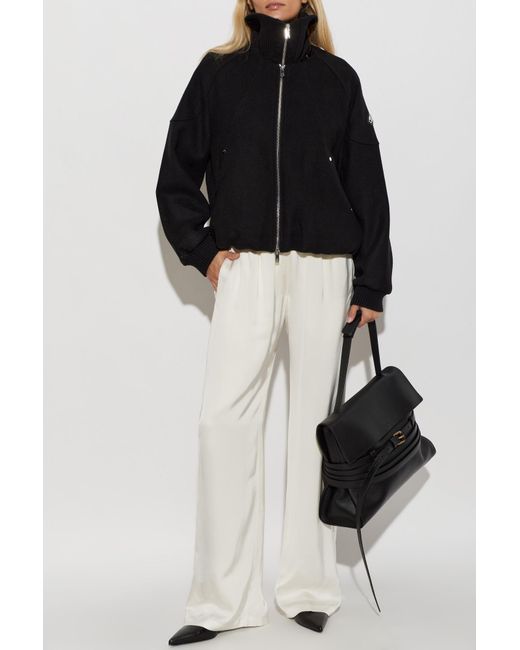 Moose Knuckles Black Wool Jacket With Patch