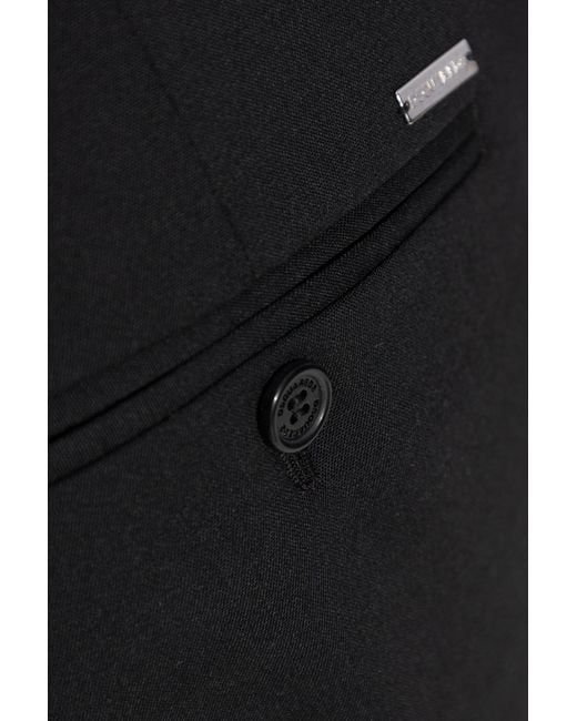 DSquared² Black Woolen Trousers for men