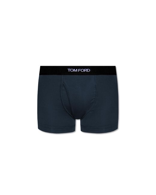 Tom Ford Blue Boxers With Logo for men