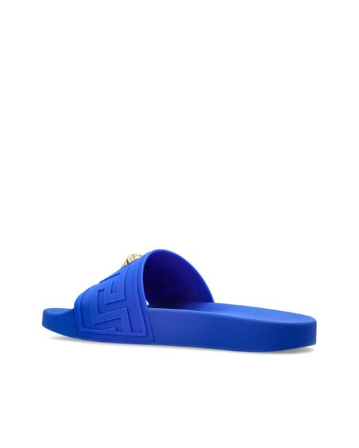 Versace Blue Rubber Flip-Flops for men