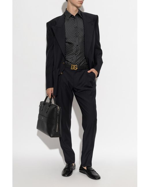 Dolce & Gabbana Black Wool Blazer With Single Vent for men