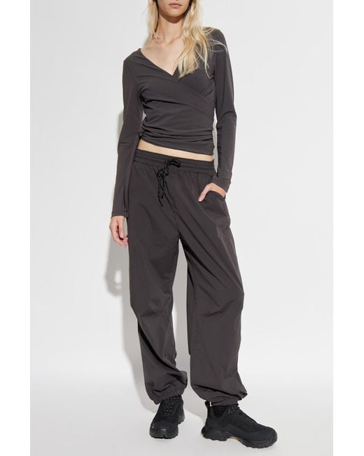 Rethinkit Studios Gray Wrap-Tie Top