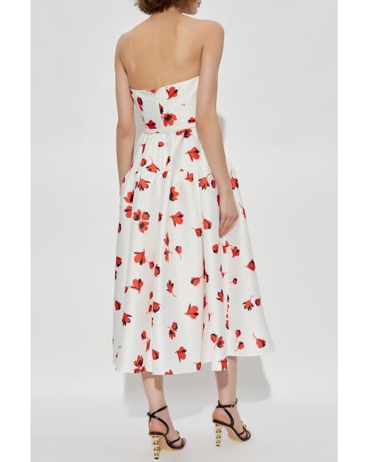 Self-Portrait White Dress With Floral Motif