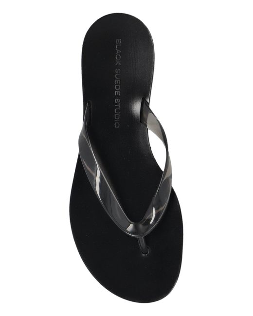 Black Suede Studio Blue 'Jeli' Slides