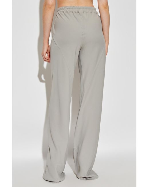 Rick Owens Gray Loose-Fit Trousers