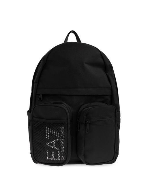 EA7 Black Backpack