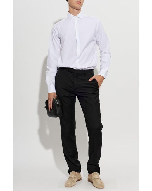 Paul & Shark White Long-Sleeved Shirt for men