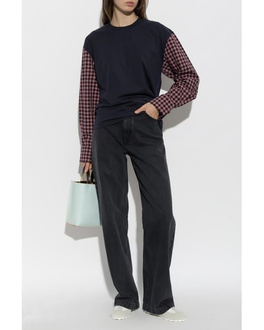 Marni Blue Long Sleeve T-Shirt