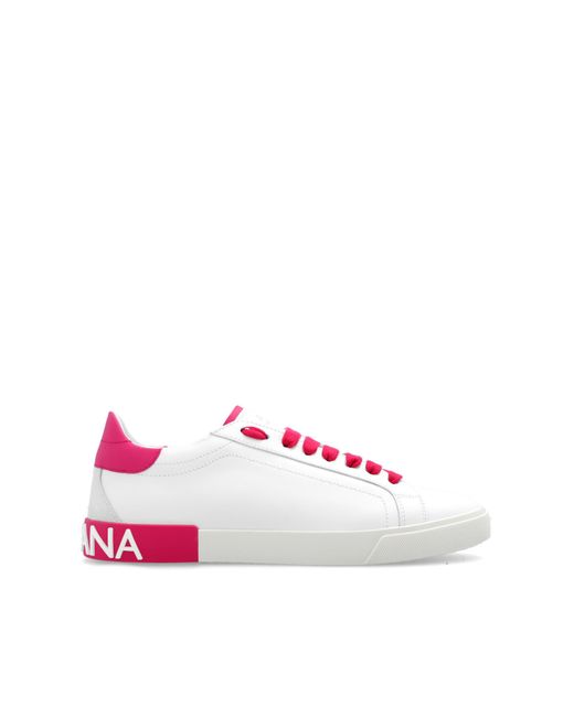Dolce & Gabbana White 'Portofino' Sneakers