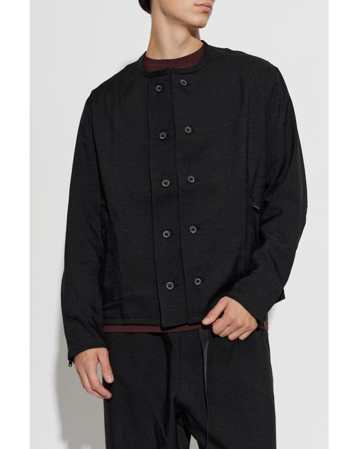 Y-3 Black Button-Up Jacket for men