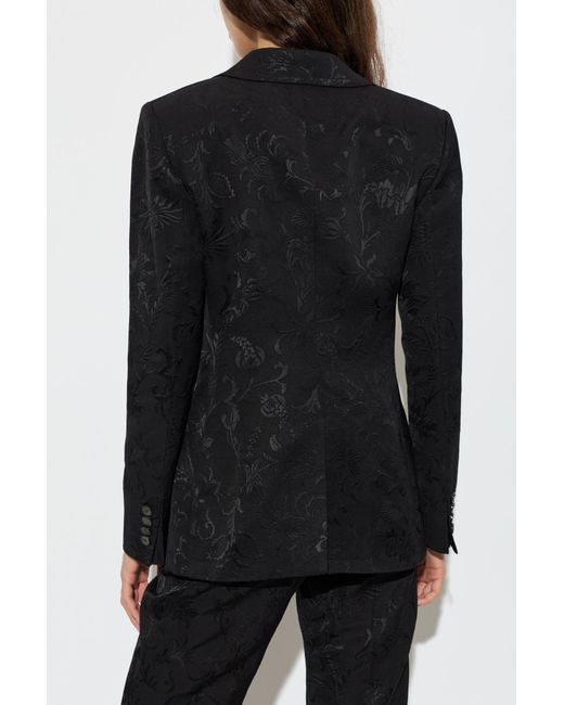 Etro Black Single-Vent Blazer