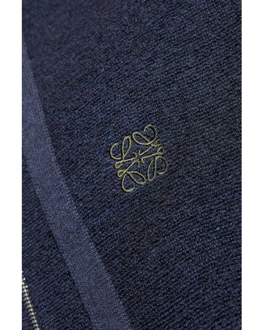 Loewe Blue Wool Sweatshirt for men