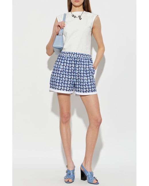 Marni Blue Patterned Shorts