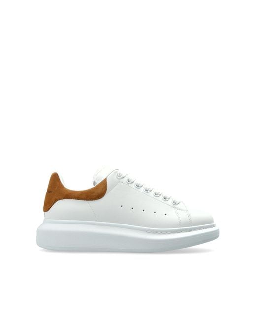 McQueen White Leather Sports Shoes