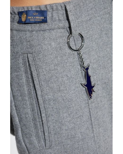 Paul & Shark Gray Wool Trousers for men