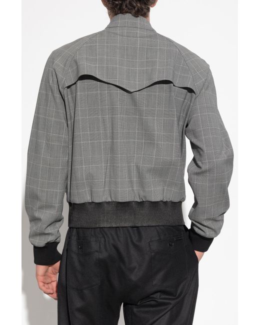 Dolce & Gabbana Gray Plaid Patterned Jacket for men