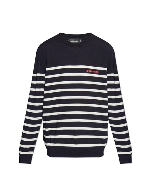 DSquared² Black Sweater With Logo for men