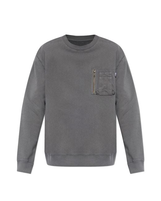 MM6 by Maison Margiela Gray Sweatshirt With Pocket for men