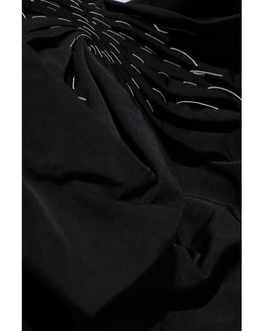 Maison Margiela Black Dress With Decorative Bow,