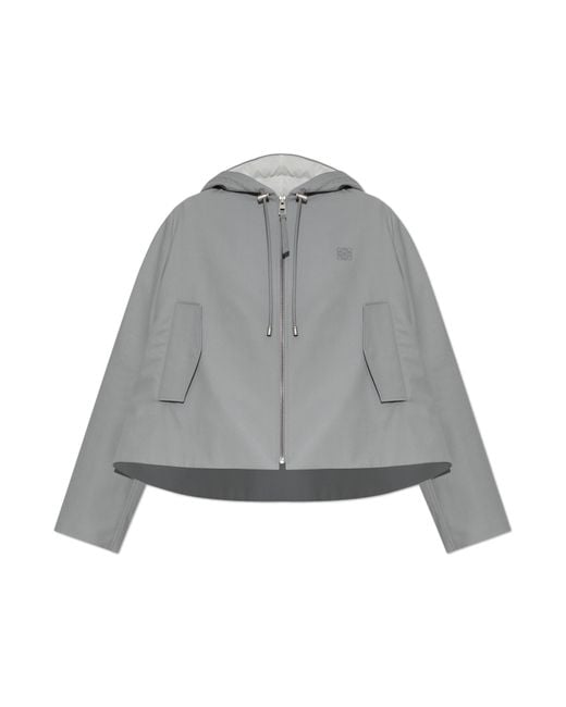 Loewe Gray Jacket With Logo