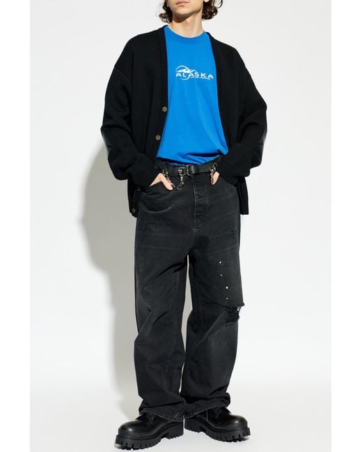 Vetements Black Wool Cardigan for men