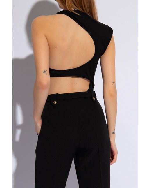 Versace Black Sleeveless Bodysuit,