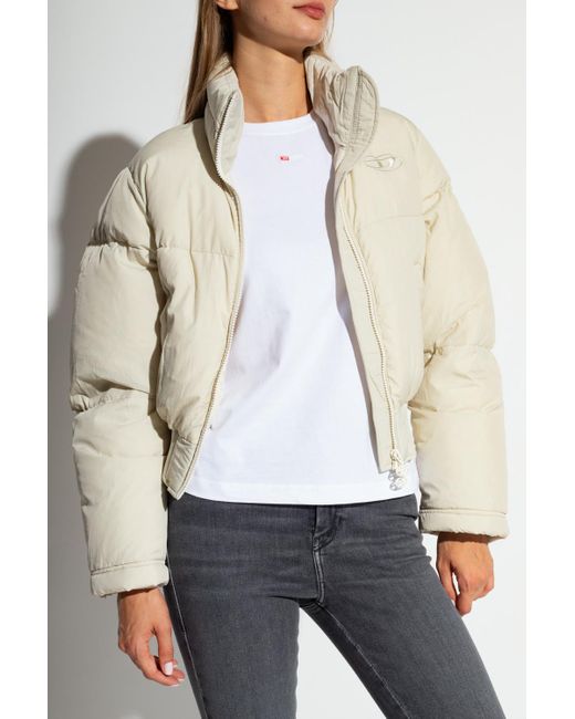 DIESEL 'w-peyton' Down Jacket in Natural | Lyst