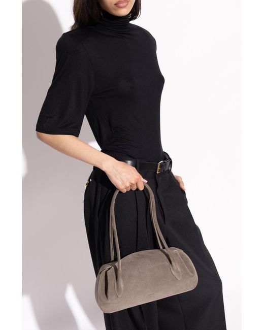 Yuzefi Black Shoulder Bag "Oyster"