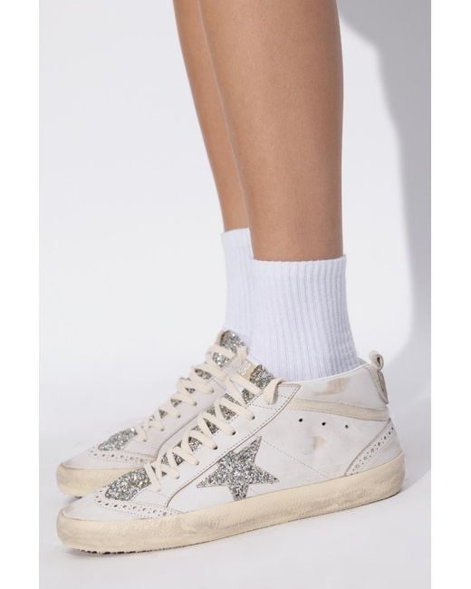 Golden Goose Deluxe Brand White "Mid Star Classic" Sports Shoes
