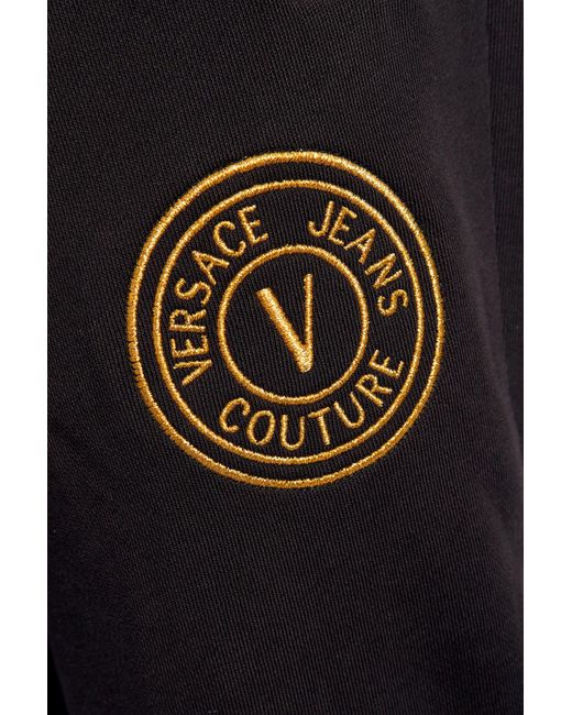 Versace Black Sweatpants With Logo for men