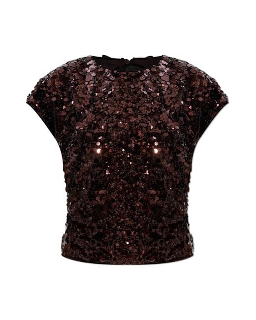 Ganni Black Top With An Open Back