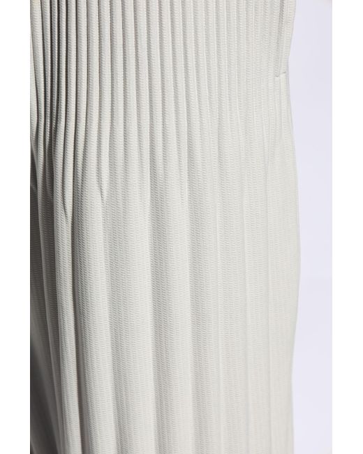Homme Plissé Issey Miyake White Pleated Trousers, for men