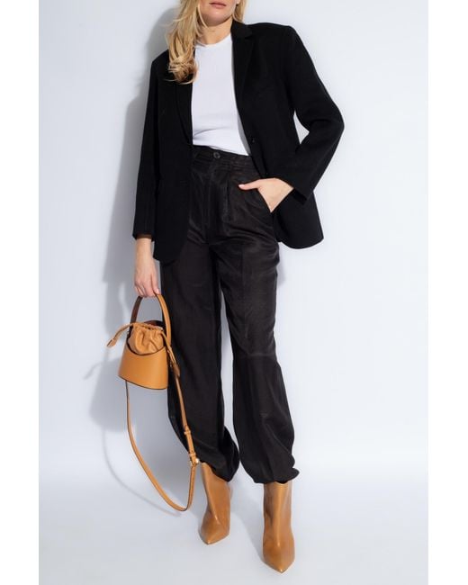 Anine Bing Black Quinn Wool Blazer