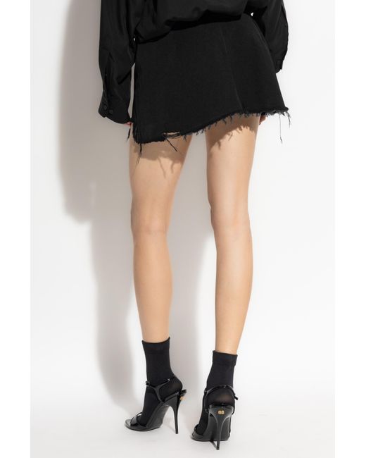 Balenciaga Black Short Skirt With A 'Vintage' Effect