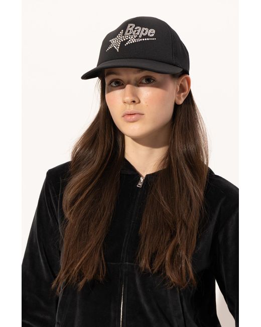 A Bathing Ape Black Baseball Cap