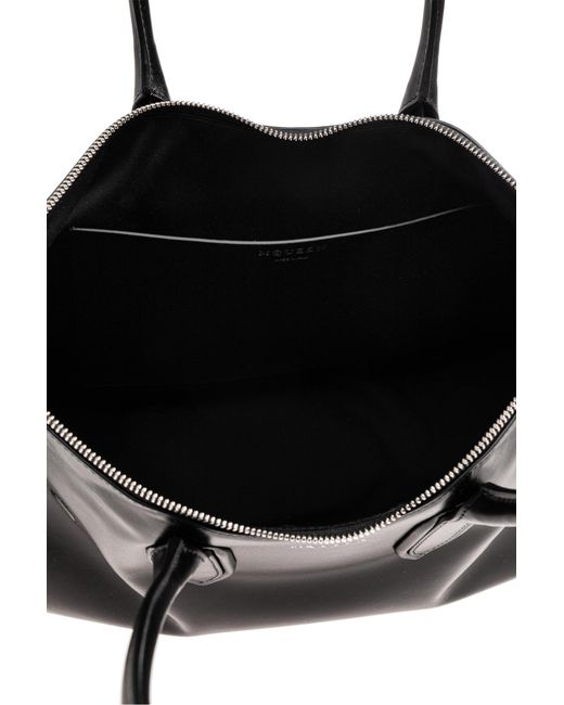 Alexander McQueen Black Shoulder Bag 'Manta'