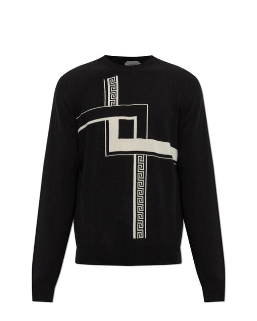 Versace Black Cashmere Sweater for men