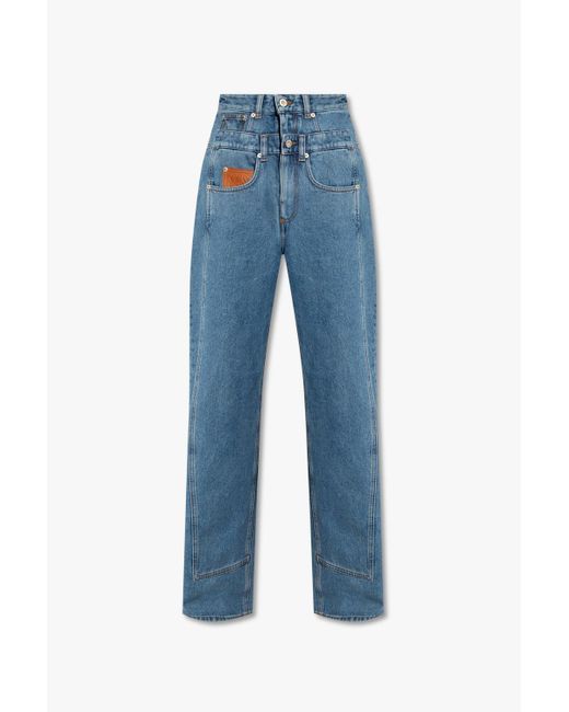 Loewe Blue Double-waistband Jeans