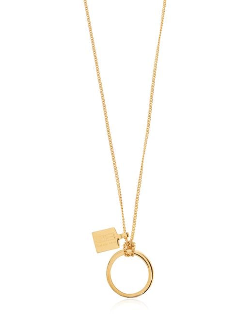 Balenciaga Metallic Necklace With Pendant