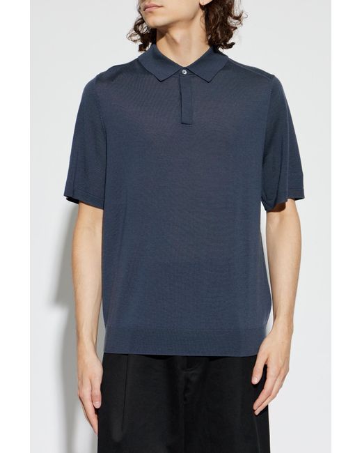 Paul Smith Blue Wool Polo for men