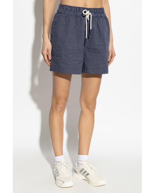 Rethinkit Studios Blue Plaid Pattern Shorts