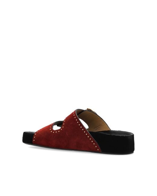 Isabel Marant Brown Suede Slides Lennyo,