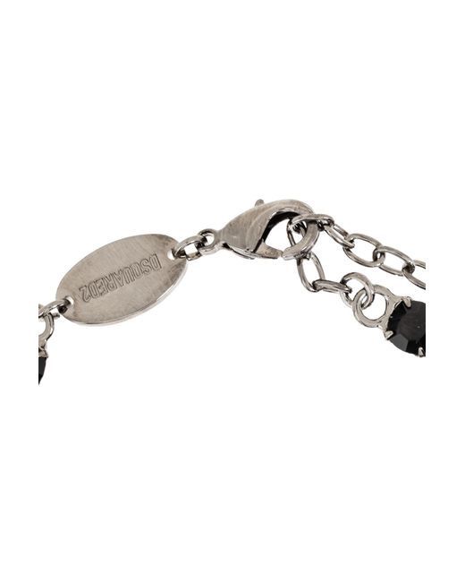 DSquared² Black Bracelet With Applications for men
