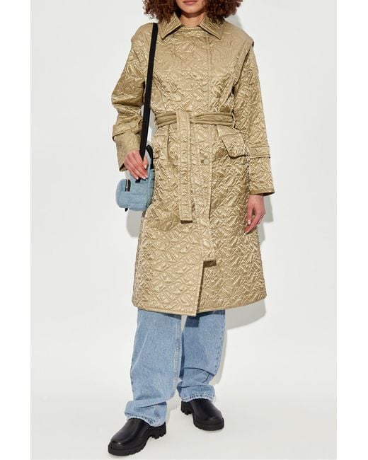 Moncler Natural 'Samare' Quilted Coat