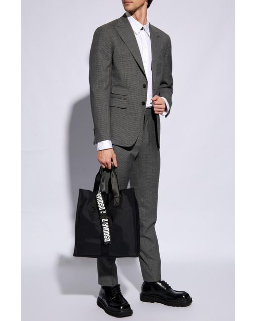 DSquared² Gray Checked Suit, for men