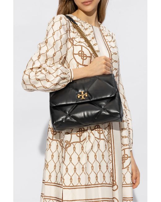 Tory Burch Black 'Kira Diamond' Quilted Shoulder Bag