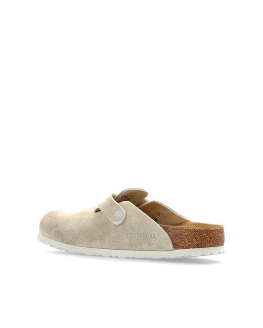Birkenstock White Boston Bs Slippers