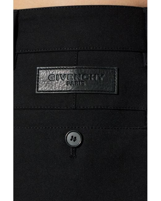 Givenchy Red Cotton Trousers With Logo Patch for men