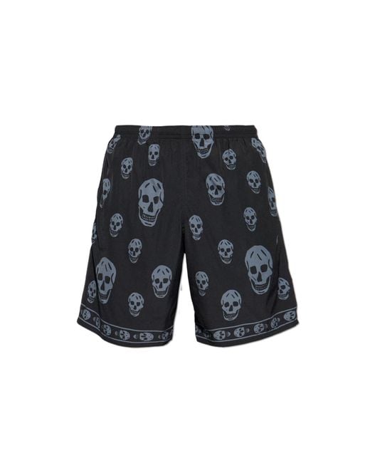 McQueen Blue Swim Shorts for men