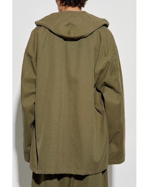 Balenciaga Green Hooded Jacket for men